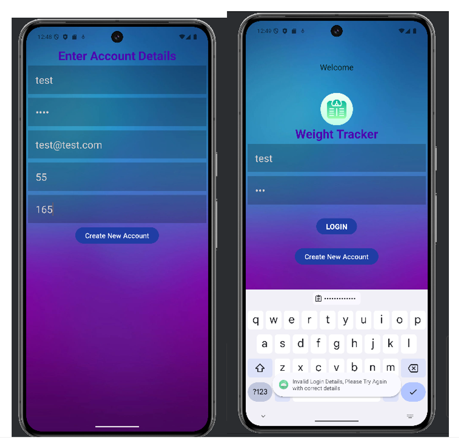 Test Login Account Screenshot